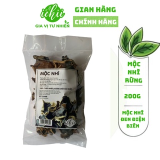 Mộc nhĩ rừng tây bắc , nấm mèo rừng ICHII , Mộc nhĩ đen đã cắt chân gói 200G