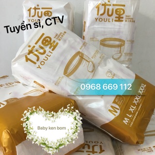 Sỉ 5 thùng Bỉm dán/quần YOULI S112/M96-92/L84/XL80/XXL72/XXXL68