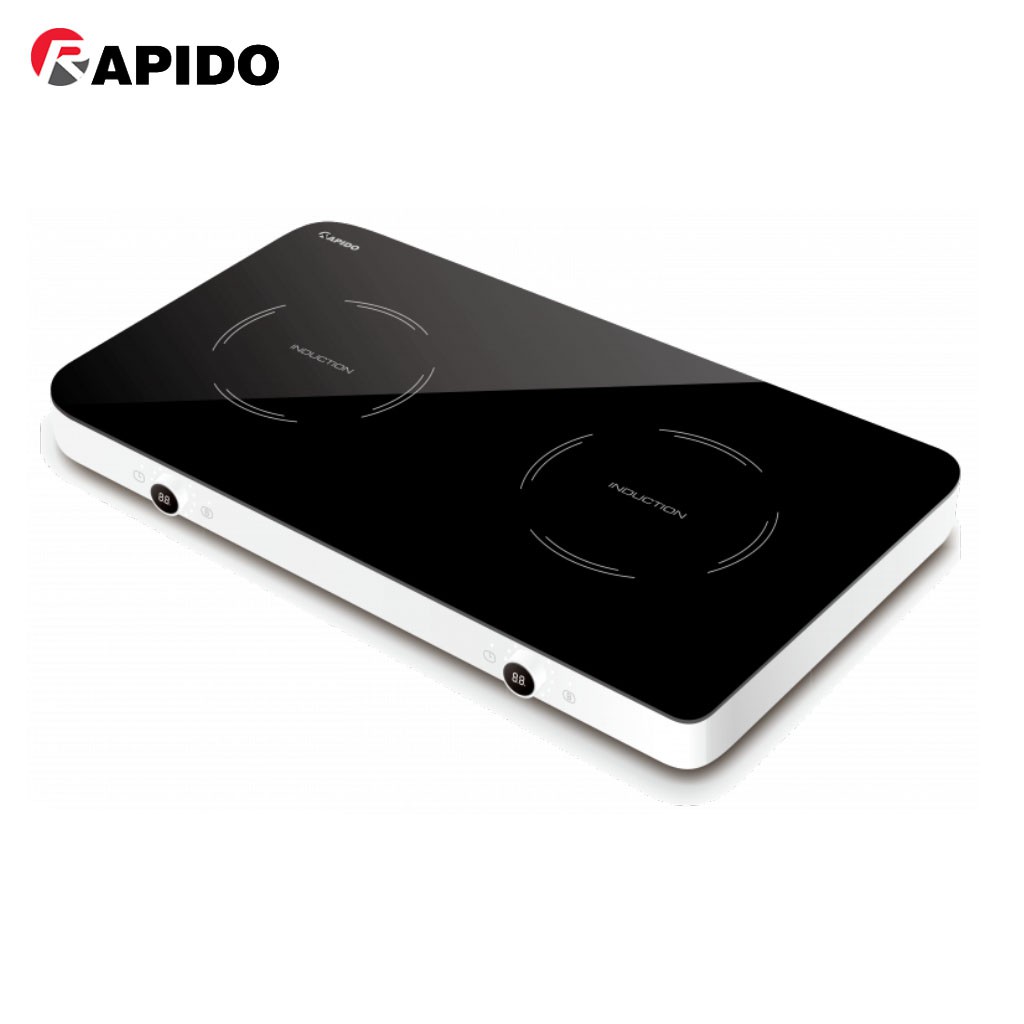 Bếp điện từ đôi dương Rapido RI3000KP công suất 3000W - Hàng chính hãng, bảo hành 12 tháng