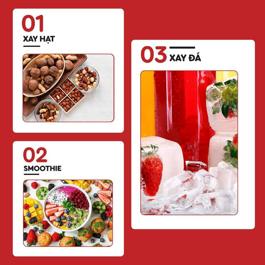 Máy xay sinh tố bỏ túi 3IN1 LAZYCHEF - Máy Xay Đa Năng ,Thiết Kế Nhỏ Gọn