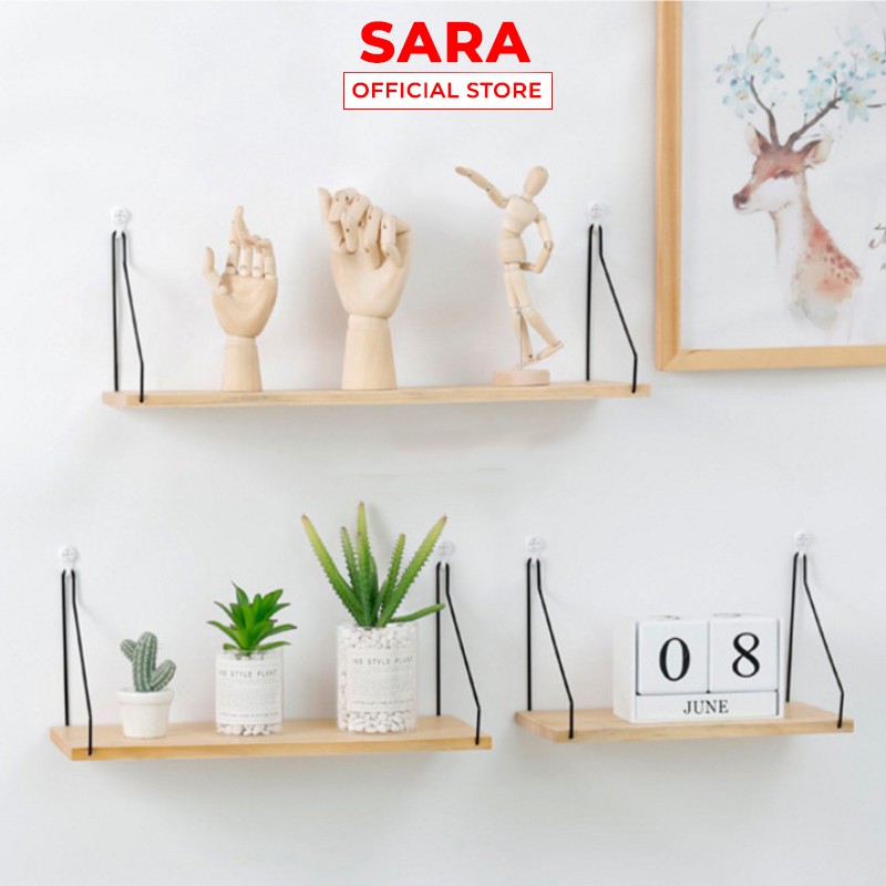 Kệ trang trí nhà cửa kệ decor nhà hình chữ nhất [Tặng Đinh] Shopsara