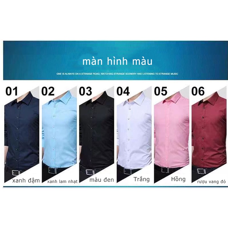 Áo sơ mi nam, Thời trang Hàn Quốc, phù hợp với quần áo văn phòng