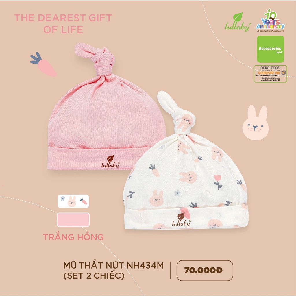 [CHÍNH HÃNG] Mũ thắt chất liệu cotton cao cấp Lullaby