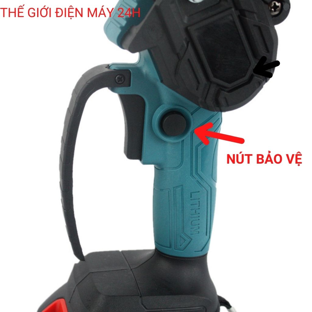 Máy cưa gỗ cầm tay , Cưa xích- size 6 inch công suất lớn dùng pin sạc điện.