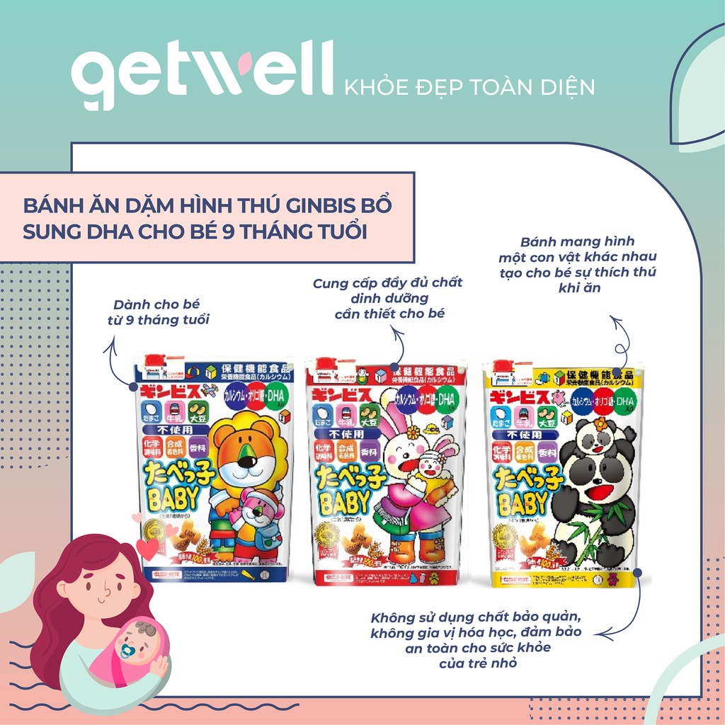 BÁNH GẤU DHA GINBIS CHO BÉ TỪ 9 THÁNG