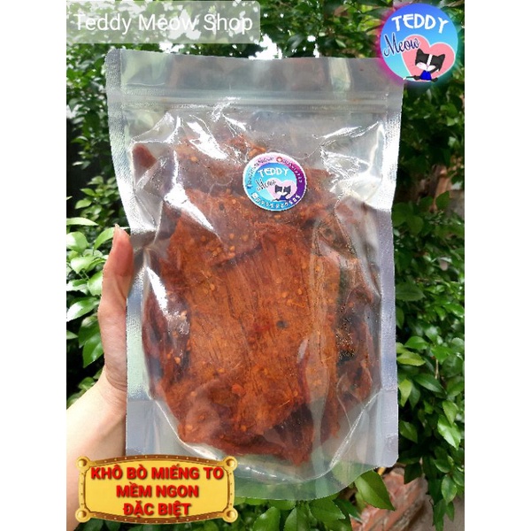 Teddy Meow - Khô Bò Miếng To Nguyên Chất Daklak 100% Nhà Làm, mềm ngon đặc biệt, chất lượng (Túi zip 250gr - 500gr) | BigBuy360 - bigbuy360.vn