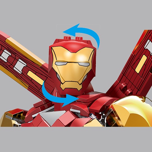New Đồ chơi Lắp ráp Mô hình siêu anh hùng Super Marvel Iron Man MK85 Mecha Tony Stark 6009