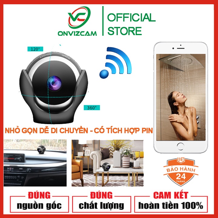 Camera mini dễ dàng mang theo có  WIFI KM01 HD1080P, Góc siêu rộng 140 độ.Hình ảnh siêu nét, quan sát gia đình tiện lợi