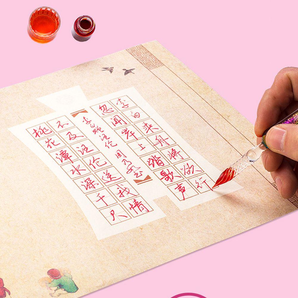 Bộ 15 Giá Đỡ Bút Thủy Tinh 12 Màu Dùng Viết Thư Pháp / Làm Quà Tặng Cho Bé