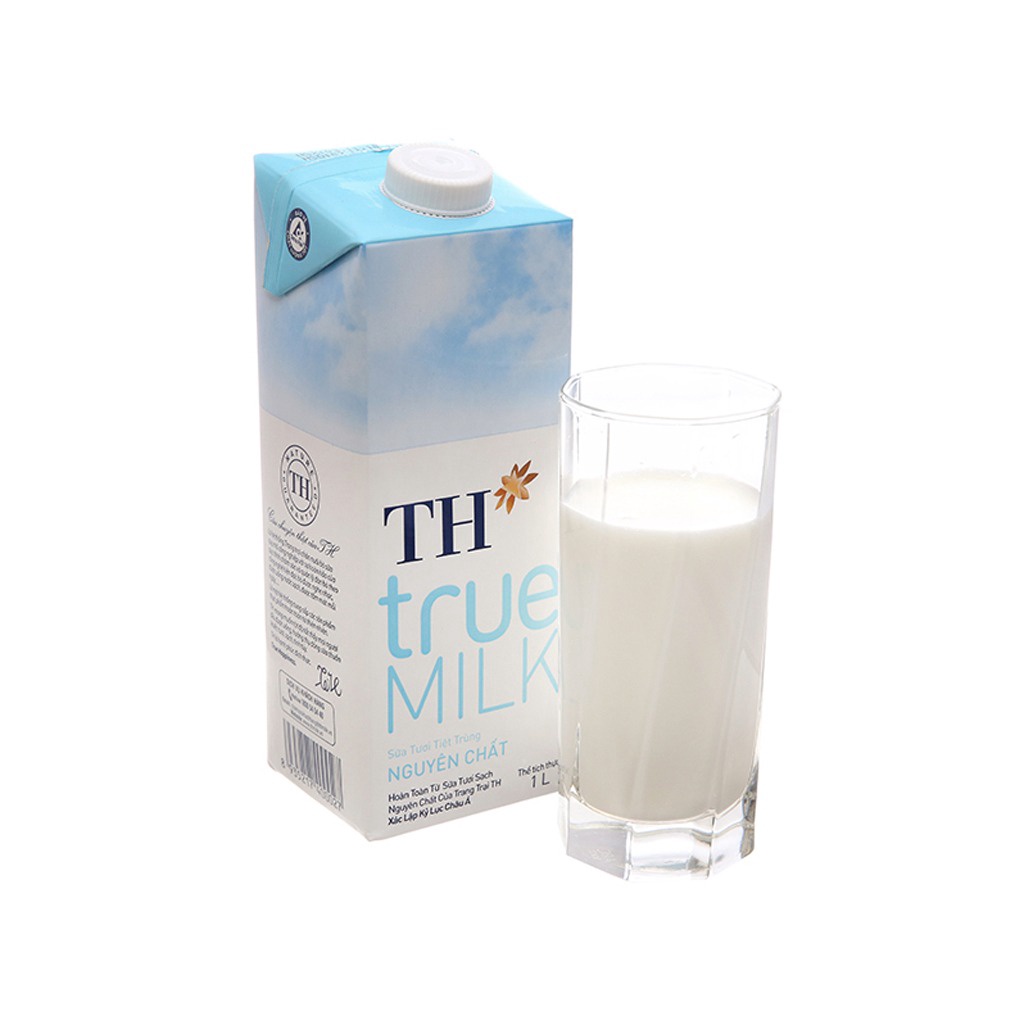 Sữa Th True Milk / Sữa Tươi Tiệt Trùng Có Đường/ Ít Đường/ Nguyên Chất Hộp 1 Lít