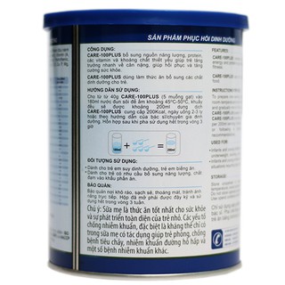 Sữa bột Nutricare Care 100 Plus 900g date 2/2020