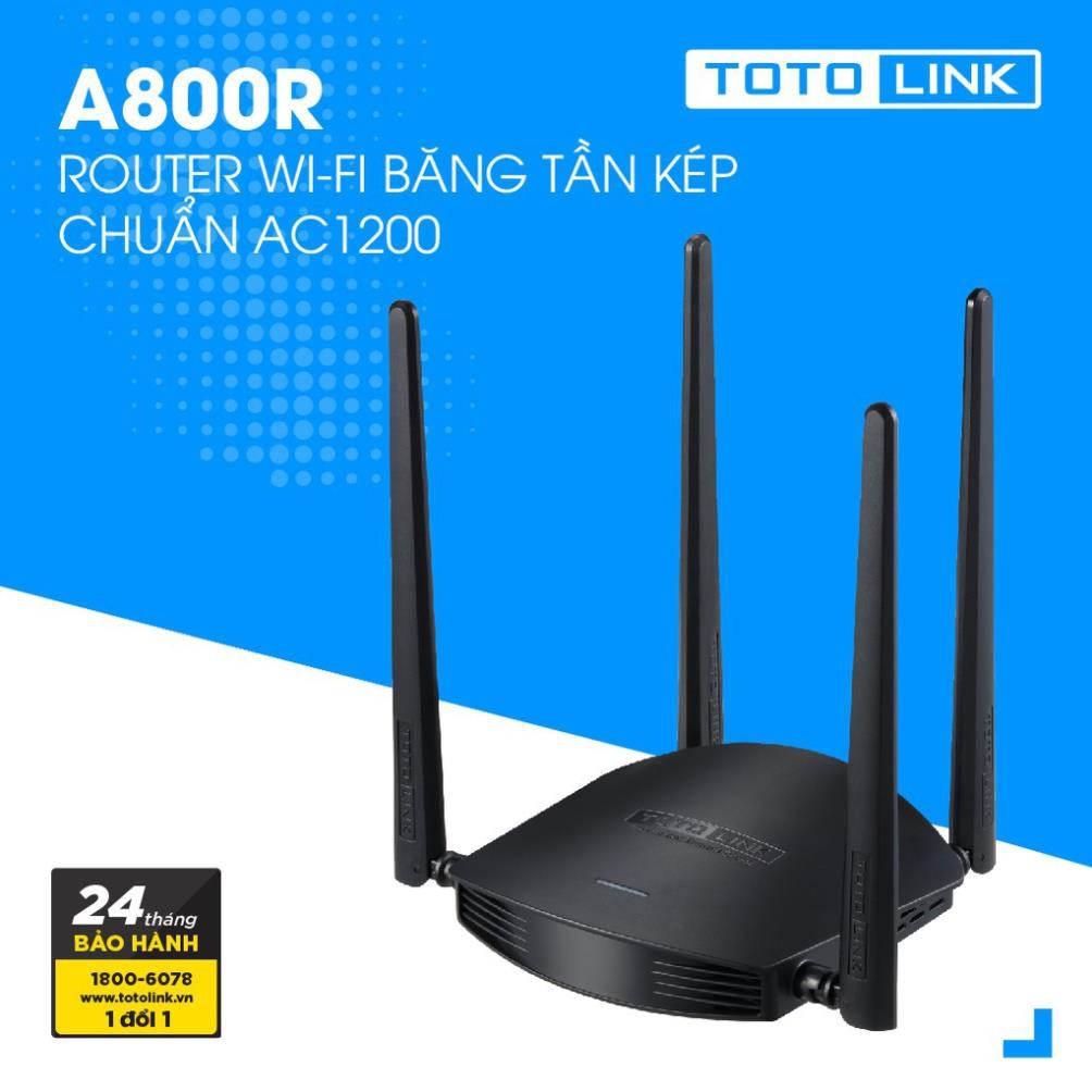 Freeship- Bộ Phát Wi-Fi TOTOLINK A800R băng tần kép AC1200 (5GHz và 2.4GHz)