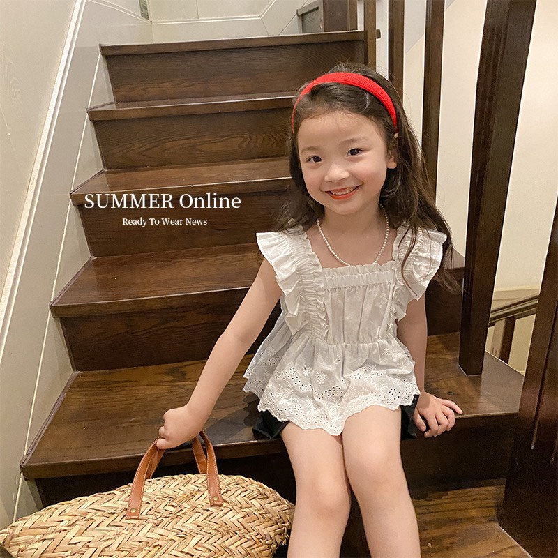 Áo kiểu tay cánh tiên phong cách Hàn Quốc cho bé gái A831