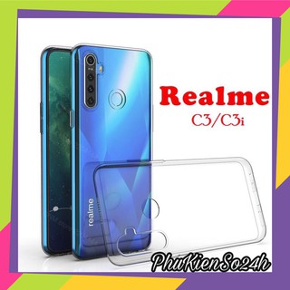 Ốp điện thoại silicon TPU mềm trong suốt dành cho Realme C3 C3i