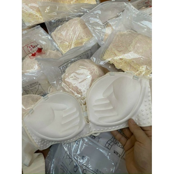 Áo lót ren cúp ngang đệm bàn tay nâng ngực CHUNCHUN M22, Áo ngực nữ không gọng