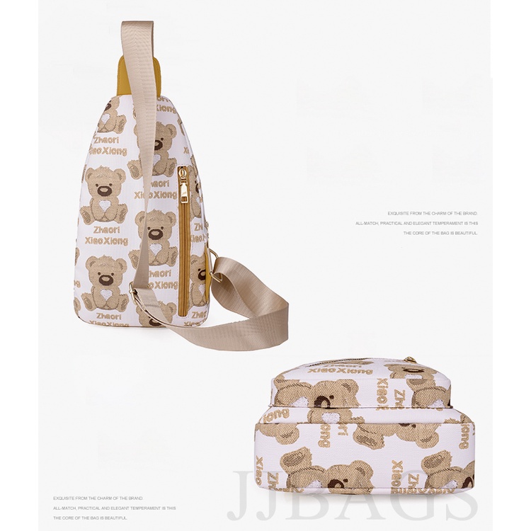 Túi Đeo Chéo Họa Tiết Gấu Hoạt Hình Đáng Yêu Cho Nữ
