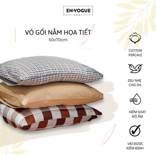 Vỏ gối họa tiết lụa tơ tằm cotton percale envogue home - 1 chiếc