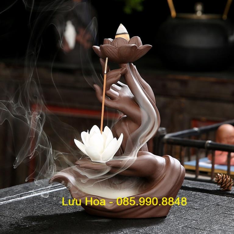 Giao Nhanh Trầm hương khói ngược Bàn Tay Phật 1, Thác khói trầm hương cao cấp, tiểu cảnh - Nhà cửa thơm tho, sạch sẽ