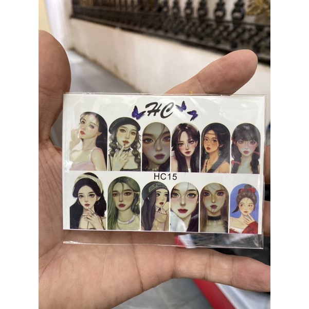 Sticker nước của nga ẩn móng cho gel , bột hình mẫu đa dạng