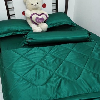 Bộ ga phi lụa thái Tuấn 5 món 1m6 (hình tự chụp 100%)