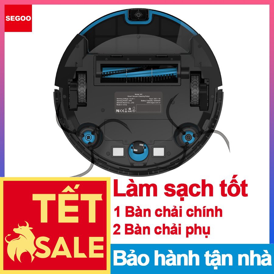 [BẢO HÀNH TẬN NHÀ] Robot hút bụi lau nhà thông minh SEGOO M1, SEGOO M2 (Tốt hơn T5 và T8) - Hàng chính hãng - Đức