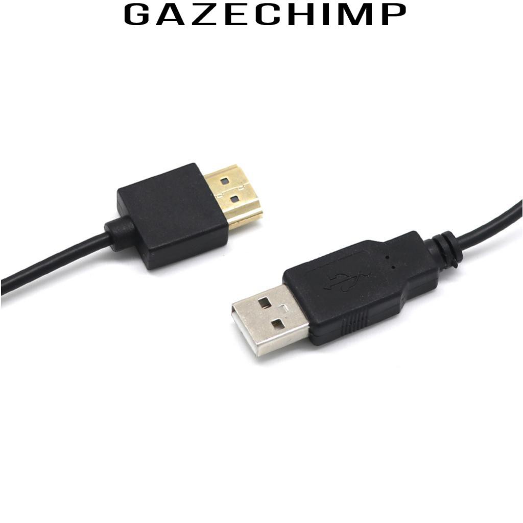Dây cáp sạc màu đen chuyển đổi từ USB sang cổng HDMI HDTV