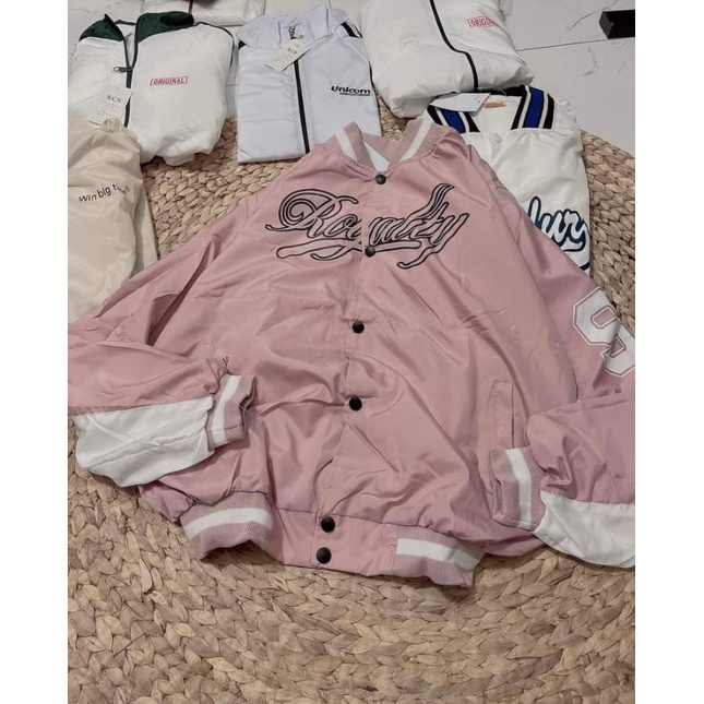 Áo khoác bomber jacket dù Royalty 97 form rộng nam nữ
