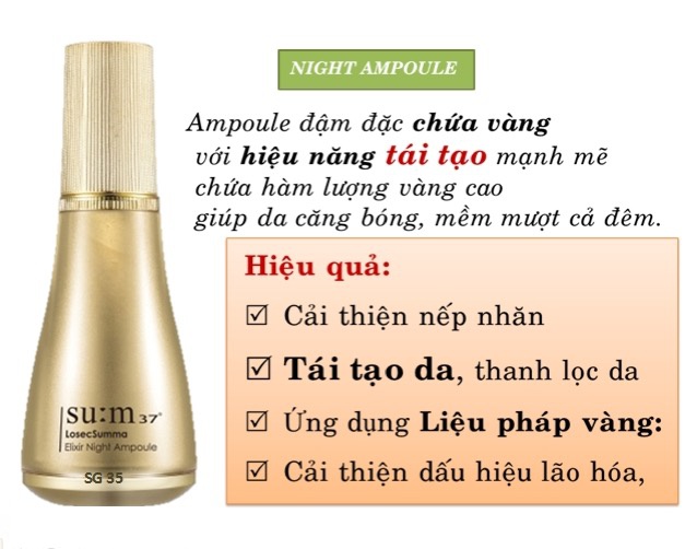 Tinh chất vàng ban đêm su:m37 losec summa night ampoule 5ml