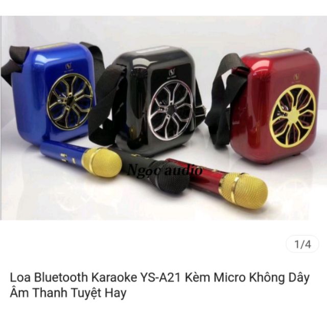 Loa bluetooth karaoke YS_21; ..TẶNG KÈM MIC KO DÂY...CÓ QUAI ĐEO