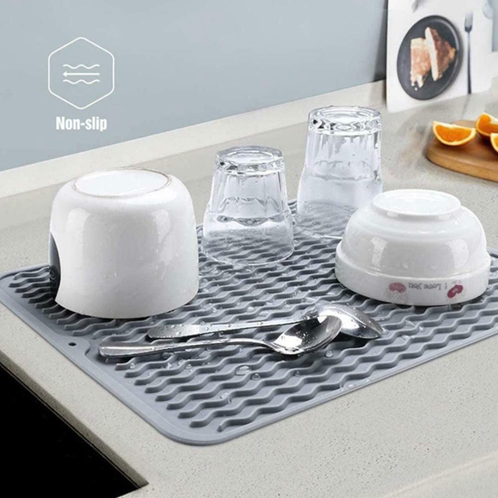 LANSEL Thảm Phơi Ráo Bát Đĩa Bằng Silicone Chịu Nhiệt Chống Trượt