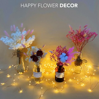 Dây đèn đom đóm Fairy Light Happy Flower trang trí nhà cửa, phòng ngủ