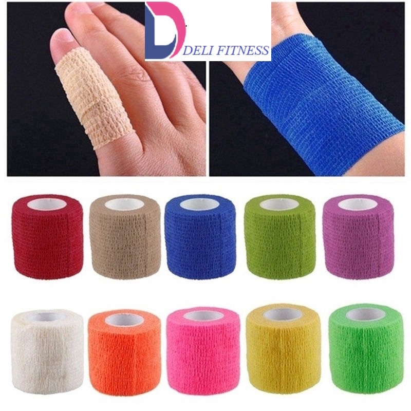 Băng keo vải thể thao đá bóng cuốn cổ chân cổ tay cao su non vải chống chấn thương hỗ trợ thi đấu và tập luyện