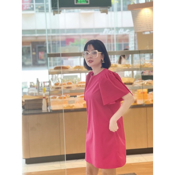 LIIN - Đầm dáng suông nữ trơn phối tay điệu tiểu thử, nữ tính | BigBuy360 - bigbuy360.vn