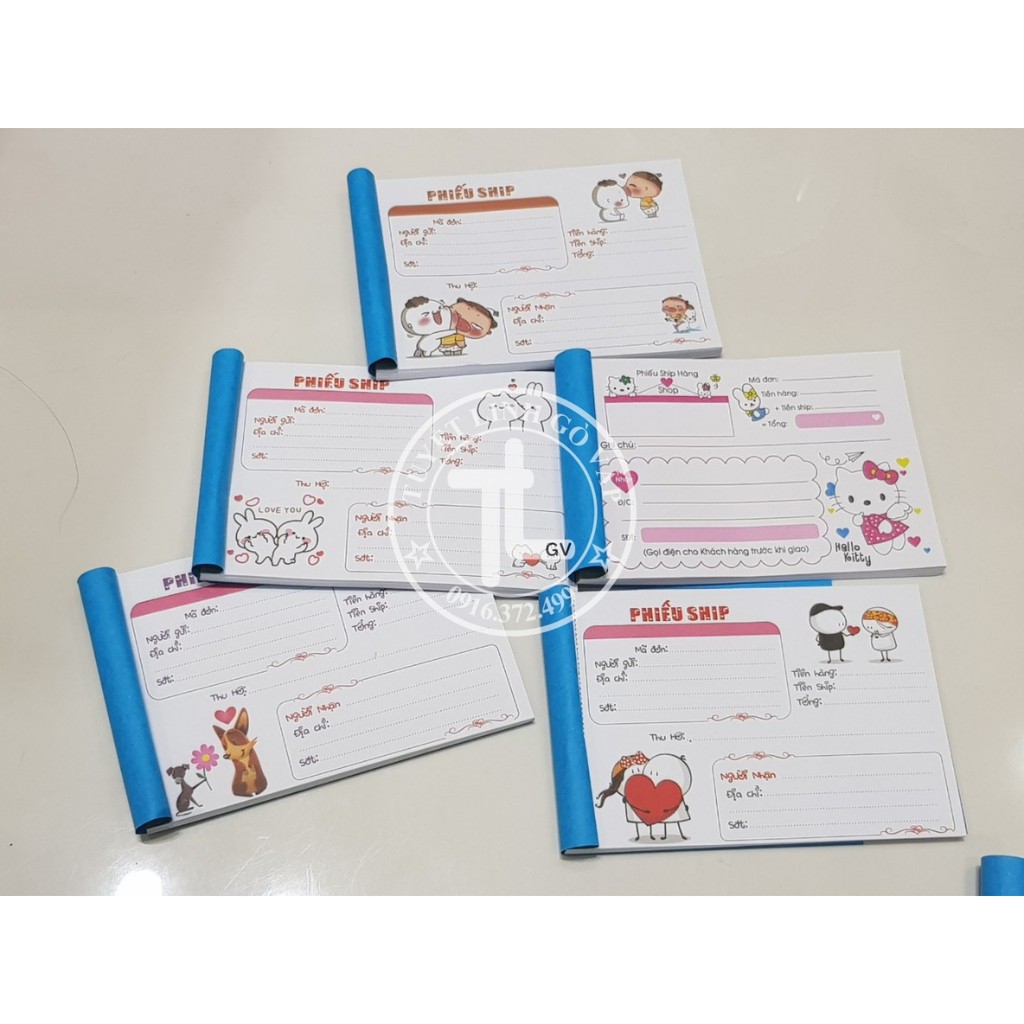 Hóa đơn ship hàng mẫu mới siêu cute