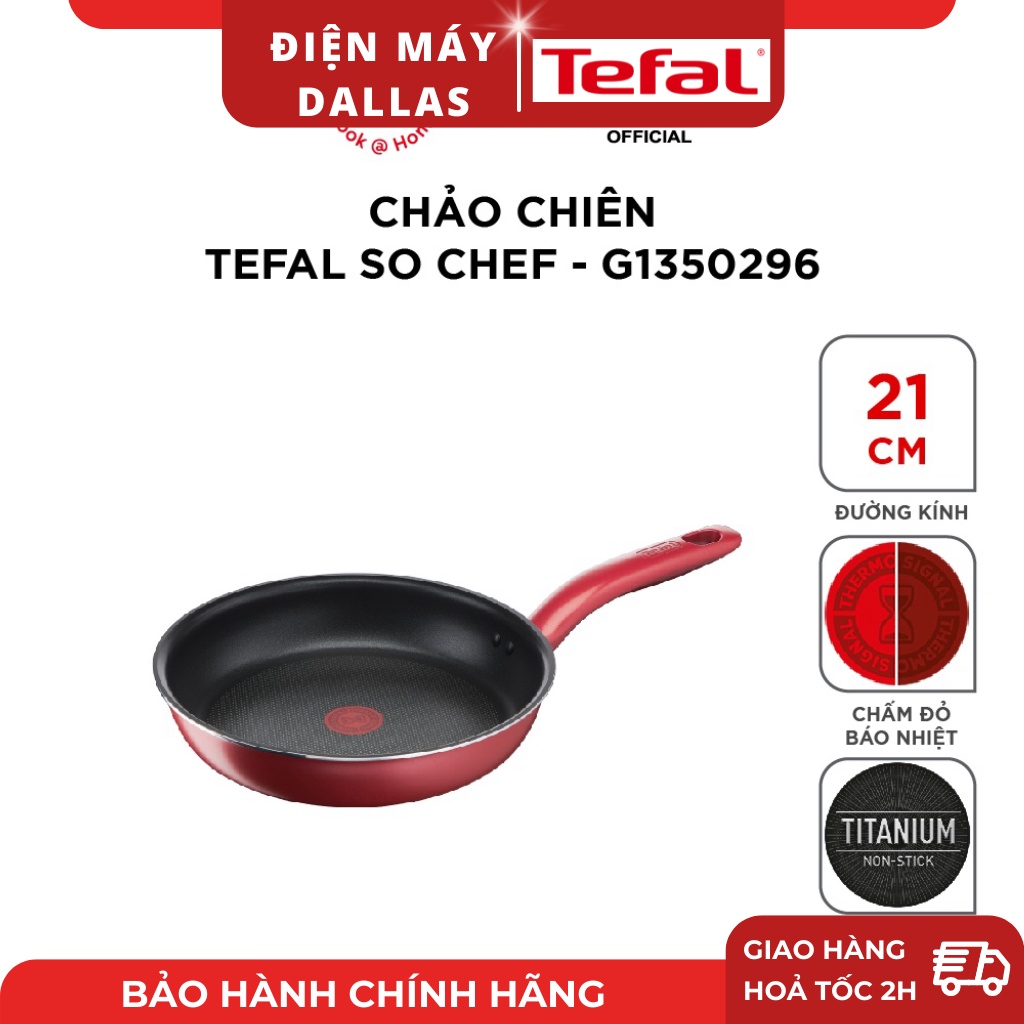 Chảo chiên Tefal So Chef size 21, 24, 28cm G1350295/G1350495/G1350695