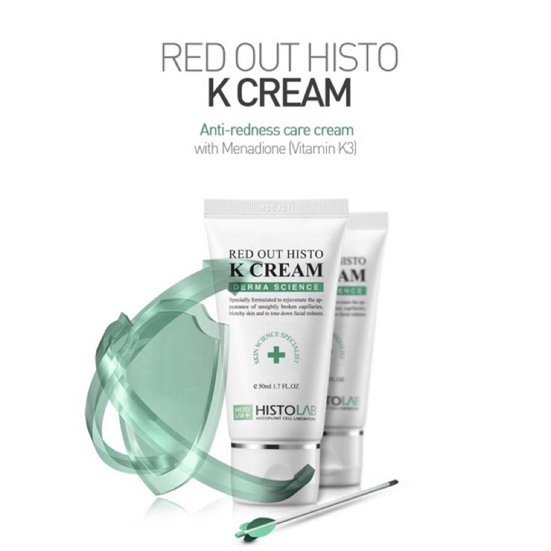Kem dưỡng phục hồi vitamin K, peptide, B5, tinh chất rau má centella Red Out Histo K Cream Histolab