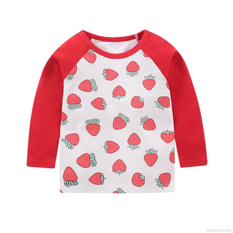 Áo thun tay dài họa tiết nhiều kiểu dễ thương cho bé