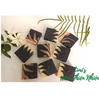 XÀ BÔNG TẮM THIÊN NHIÊN - XÀ PHÒNG THAN HOẠT TÍNH  HANDMADE