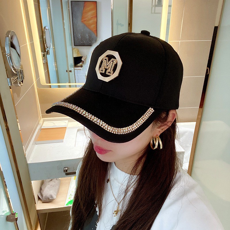 Mũ lưỡi trai unisex nam nữ KHÓA MIDI đính đá  hàng QC siêu đẹp nón lưỡi trai khóa sau đội nhóm chơi thể thao du lịch