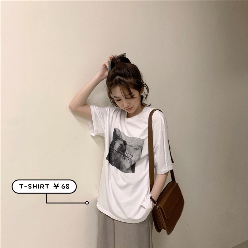 NZN Áo Thun Tay Ngắn Cổ Tròn In Hình Thời Trang Phong Cách Cá Tính