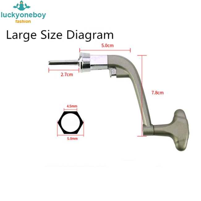 Tay quay kim loại thay thế cho máy câu cá