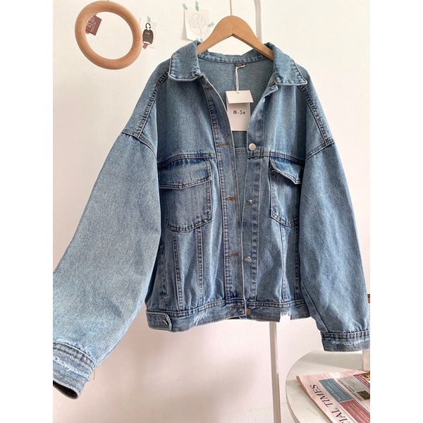[SALE] Áo khoác jean Denim hàng QC form rộng chất bò mềm (ảnh thật_annstore)