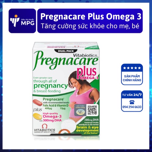 Pregnacare Plus Omega 3 - Vitamin bầu chăm sóc sức khỏe cho phụ nữ có thai và cho con bú