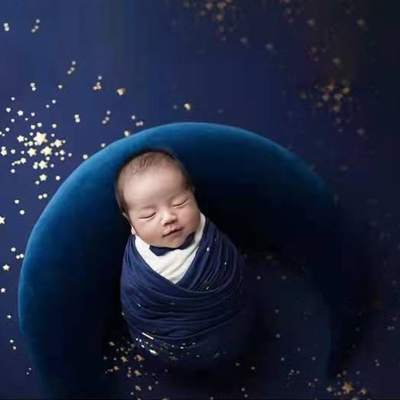 Chăn Quấn Em Bé Họa Tiết Bầu Trời Đầy Sao Dùng Làm Phông Nền Chụp Ảnh