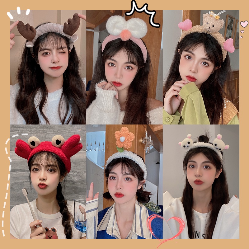 Băng đô cài tóc phong cách hoạt hình thời trang Hàn Quốc đáng yêu cho nữ