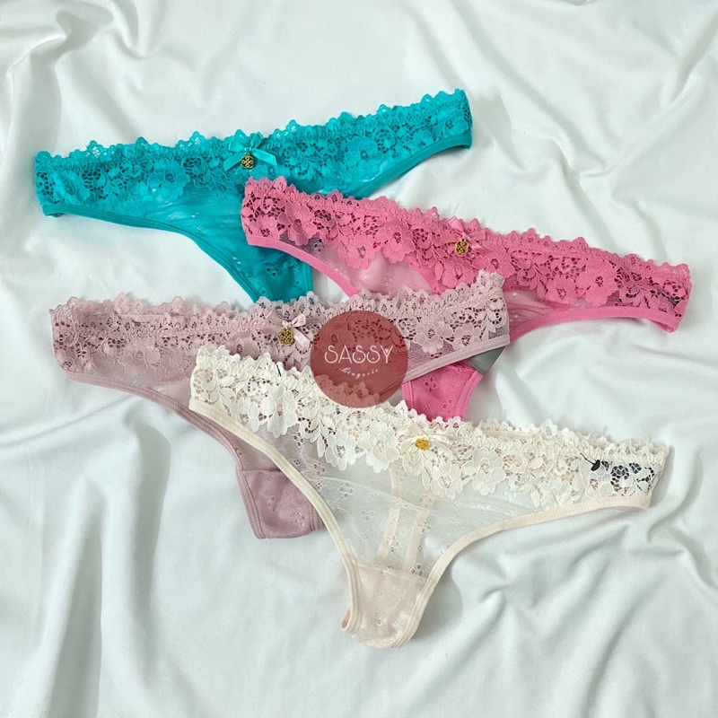 Quần lót nữ DAISY FUENTES lọt khe ren hoa dáng cơ bản gợi cảm cho nữ