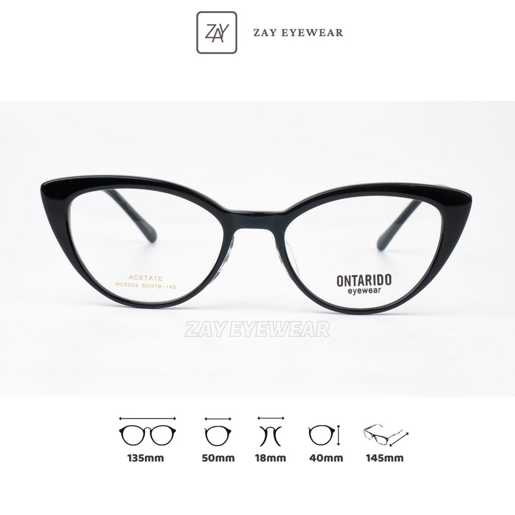 Gọng kính ONTARIDO cận loạn mắt mèo nam nữ phong cách thời trang hàng cao cấp HC5025 full box