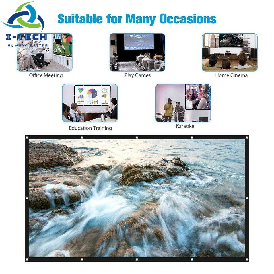 ⚡Khuyến mại⚡Metal Foldable Light-proof Projection Screen Easy To Fold Anti-light 3D High Definition Projection Durable Screen | BigBuy360 - bigbuy360.vn