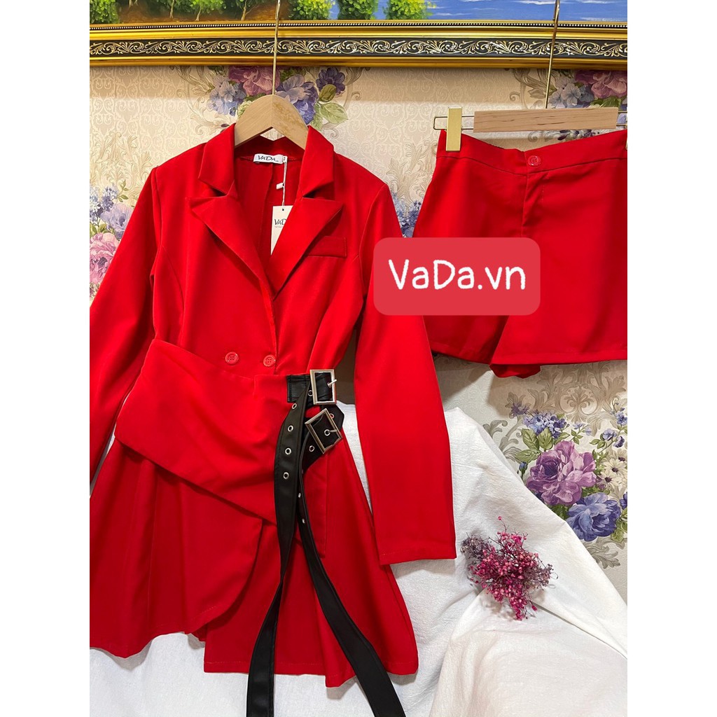 Đầm vest tay dài KÈM quần sort cao cấp đi tiệc cưới, đi bar,dạo phố, đi học, đi làm xinh xắn, sang trọng | BigBuy360 - bigbuy360.vn