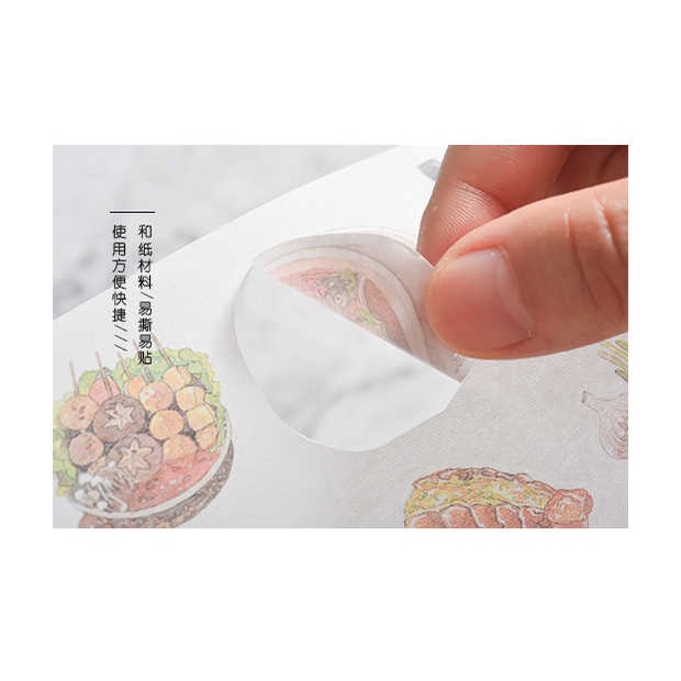 Set 3 miếng dán hình hoa lá hoạt hình trang trí sổ tay DIY